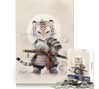 Rompecabezas para Adultos Baby Tiger Samurai, 1000 Piezas, para ejercitar la Memoria, para Relajarse, con Cierre Firme, Ideal para Navidad (38x26cm)