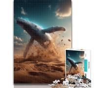 Rompecabezas para Adultos, Ballena Espiritual, 1000 Piezas, Rompecabezas para Adolescentes, Juguetes educativos, Juegos para aliviar el estrés y Mejorar el Amor en Pareja, 26x38cm