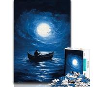 Rompecabezas para Adultos Barco bajo Las Estrellas 1000 Piezas para Adolescentes Entrena tu Cerebro y Tus Manos Regalo de cumpleaños (26x38cm)