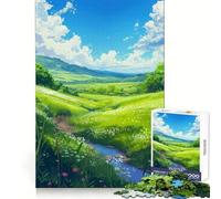 Rompecabezas para Adultos Brisa del Valle Verde de 1000 Piezas Mejora la Memoria Tiempo Bien invertido Corte de Calidad (50x75cm)