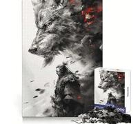 Rompecabezas para Adultos Brothers of The Wild de 1000 Piezas Un desafío para el Pensamiento Tiempo Libre para Cortar con precisión Un Regalo Original y considerado (38x52cm)