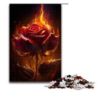 Rompecabezas para Adultos Burning Rose2 de 1000 Piezas, Rompecabezas de Madera para Adultos y niños a Partir de 12 años, 1000 Piezas