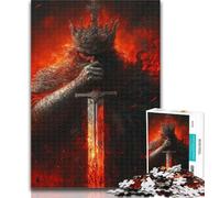 Rompecabezas para Adultos, Caballero Rojo Sangriento, 1000 Piezas, para Adolescentes, Juguete Educativo Intelectual descompresor, Regalo de cumpleaños, 50x75cm