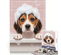 Rompecabezas para Adultos Cachorro Beagle a la Hora del baño de 1000 piezasEstimula la Mente, es un Entretenimiento Relajante y un Regalo Original (38x52cm)