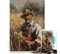 Rompecabezas para Adultos Campo de Trigo de 1000 Piezas Diversión para ejercitar la Mente Piezas sin Rebabas y de Corte Limpio Actividad para Compartir en Familia (38x26cm)