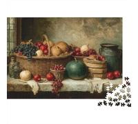 Rompecabezas para Adultos Cesta de Frutas de Vida muerta1000 Piezas Desafiante Clásicos Puzzle Regalo De Mujer para Adultos 38x26cm/1000pcs