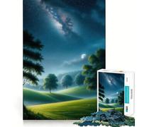 Rompecabezas para Adultos Cielo Nocturno sobre colinas onduladas de 1000 Piezas Un desafío Mental Juguete Divertido (50x75cm)
