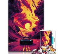 Rompecabezas para Adultos: Coches Deportivos clásicos Coloridos, 1000 Piezas, con póster y Hoja de Trivia a Juego, para Mayores de 14 años, 75x50cm