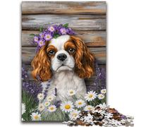 Rompecabezas para Adultos Cocker Spaniel Lavanda Ayuda al Cerebro a ejercitar Juguetes adictivos para Cultivar la Paciencia Adecuado para Parejas 50x75cm