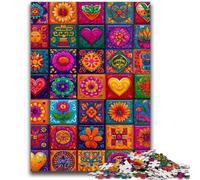 Rompecabezas para Adultos, Collage de Flores y Mandalas, para Adolescentes, desafiantes Juegos Familiares, Juguetes para Decorar la Pared del hogar (75x50cm)
