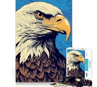 Rompecabezas para Adultos con águila Calva Americana,1000 Piezas,para desarrollar la Memoria,Ajuste Estable,sin Piezas Que se muevan,Compacto,Ideal para Jugar en Familia (38x26cm)