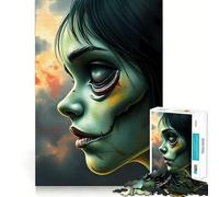 Rompecabezas para Adultos con Cara de Zombi,1000 Piezas,para desarrollar la Memoria,Ajuste Estable,sin Piezas Que se muevan,Compacto,Ideal para Jugar en Familia (38x52cm)