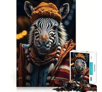 Rompecabezas para Adultos con diseño de cebras a Rayas,1000 Piezas,Juego para estimular la Mente,Corte láser, Actividad Relajante para Grupos en Interiores (38x52cm)