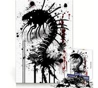 Rompecabezas para Adultos con diseño de ciempiés y Tinta,1000 Piezas Ideal para desarrollar la Memoria,Practicar el Ocio Consciente y Crear un Regalo Creativo con Bordes limpios (38x26cm)