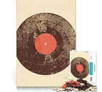 Rompecabezas para Adultos con diseño de Disco de Vinilo 1000 Piezas Juego Mental Regalo Troquelado de Alta precisión Relajante para Actividades en Grupo en Interiores (38x26cm)