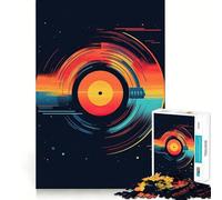 Rompecabezas para Adultos con diseño de Disco de Vinilo Musical, 1000 Piezas, Juguete para ejercitar la Mente, Alivio del estrés, diseño para armar, Regalo Encantador (50x75cm)