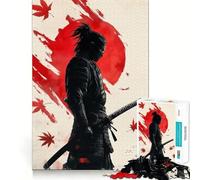 Rompecabezas para Adultos con diseño de Guerrero samurái, 1000 Piezas, Juguete para ejercitar la Mente, Ideal para Relajarse y Disfrutar del Arte Regalo artístico (50x75cm)