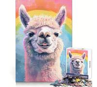 Rompecabezas para Adultos con diseño de Meme de Alpaca, 1000 Piezas, para desarrollar la Memoria, Entretenimiento Tranquilo, Bordes limpios, (38x52cm)