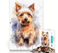 Rompecabezas para Adultos con diseño de Perro Yorkshire Terrier,1000 Piezas,Juego de Memoria Mental,Corte de Alta precisión,Manualidades,Tiempo de Tranquilidad,Ejercicio Mental en casa (50x75cm)