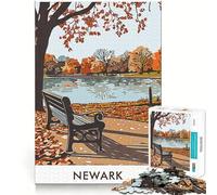 Rompecabezas para Adultos con Escena otoñal del Parque de Newark, 1000 Piezas, Juego Mental, diversión Relajante, Bordes limpios, Pieza de colección artística (50x75cm)