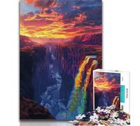 Rompecabezas para Adultos con Paisaje de Cascada galáctica, Ayuda a ejercitar el Cerebro, Juguetes adictivos para Cultivar la Paciencia, decoración, 38x26cm