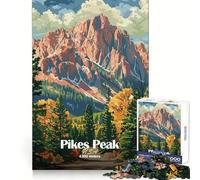 Rompecabezas para Adultos con Paisaje de la montaña Pikes Peak, 1000 Piezas, desafío Mental, patrón de ensamblaje, artículo de Deseo de Papá Noel (50x75cm)