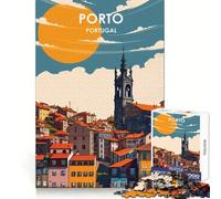 Rompecabezas para Adultos con Paisaje Urbano de Oporto,Portugal,1000 Piezas Ejercicios de lógica Un pasatiempo Relajante Bordes limpios Un Regalo estupendo (38x26cm)