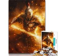 Rompecabezas para Adultos con Pintura de Guerrero Espartano 1000 Piezas Adolescentes Juego Educativo y desafío para Hombres y Mujeres 50x75cm