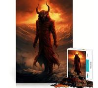 Rompecabezas para Adultos con Retrato de Diablo Misterioso, 1000 Piezas, Juguete para ejercitar la Mente, diseño para aliviar el estrés, Bonito Regalo (38x26cm)