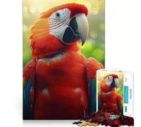 Rompecabezas para Adultos con Retrato de Guacamayo Escarlata en una exuberante Jungla, 1000 Piezas, lógica Clara, Juguete, Tiempo Libre, Corte Perfecto, Regalo Creativo (38x26cm)