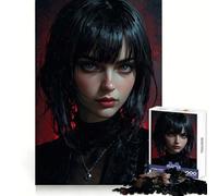 Rompecabezas para Adultos con Retrato de Mujer misteriosa, 1000 Piezas Fortalece la Memoria Divertido y Relajante Regalo Ideal para Festivales (38x26cm)