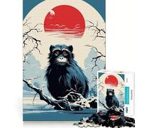 Rompecabezas para adultos con temática de animales y estilo japonés,1000 piezas Desarrolla la memoria y es divertido Corte de alta precisión Fácil de aprender Ideal para disfrutar en familia (50x75cm)