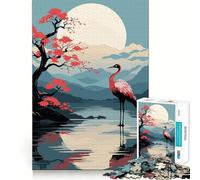 Rompecabezas para adultos con temática de animales y estilo japonés,1000 piezas Desarrolla la memoria y es divertido Corte de alta precisión Fácil de aprender Ideal para disfrutar en familia (38x26cm)