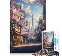 Rompecabezas para Adultos con Vista de la Ciudad de Tokio, 1000 Piezas, Rompecabezas para ejercitar la Mente, pasatiempo para el hogar, Imagen para armar, Regalo Memorable 50x75cm