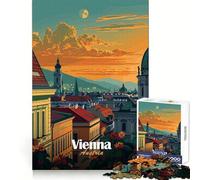 Rompecabezas para Adultos con Vista panorámica de Viena al Atardecer, 1000 Piezas, Ideal para Relajarse y Disfrutar del Tiempo Libre Un Regalo Memorable (38x52cm)