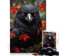 Rompecabezas para Adultos Cuervo de Otoño 1000 Piezas Memoria Mental Lento Ocio Cierre Firme Pensativo Navidad (38x52cm)