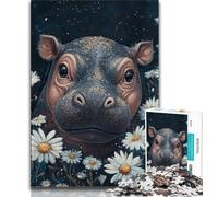 Rompecabezas para Adultos Daisy e Hippo de 1000 Piezas para Adultos y Adolescentes Regalo de cumpleaños decoración de Pared para Mayores de 14 años (26x38cm)