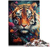 Rompecabezas para adultos de 1.000 piezas, juego educativo Tiger, juguete de desafío con piezas totalmente encajables de formas aleatorias, 19.7" x 29.5", para niños de 14 años