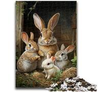 Rompecabezas para Adultos de 1000 Animales, Conejo, para Juego Educativo, desafío, Juguete, Toda la Familia, 26x38cm