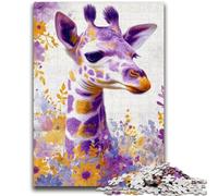 Rompecabezas para Adultos de 1000 Flores, Jirafa, Juego Familiar, antiestrés, desafío difícil, Regalo de Amigo Secreto, 26x38cm