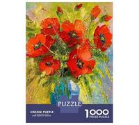 Rompecabezas para Adultos De 1000 Piezas A Bouquet of Poppies Rompecabezas para Adultos Juego De Ingenio Regalos para Mujeres Actividades Divertidas En Casa 38x26cm/1000pcs
