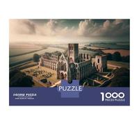 Rompecabezas para Adultos De 1000 Piezas Abandoned Gothic Castle Ruins Rompecabezas para Adultos Juego Práctico Corte De Precisión 38x26cm/1000pcs