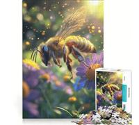Rompecabezas para Adultos de 1000 Piezas Abeja en Vuelo Juguetes para armar Carrera de Velocidad Manual con Piezas de Formas aleatorias Que encajan Perfectamente 38x26cm