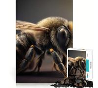 Rompecabezas para Adultos de 1000 Piezas Abejas en Flores,diseño de Corte Fino,Entrenamiento Mental,diversión para Relajarse,Juego artístico de cumpleaños (38x26cm)