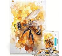 Rompecabezas para Adultos de 1000 Piezas: Abejas, Flores y Miel Juguetes para armar Entrena tu Cerebro y Tus Manos Incluye póster y Hoja de Preguntas a Juego 38x52cm