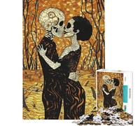 Rompecabezas para Adultos de 1000 Piezas Abrazo de Esqueleto Rompecabezas para Adultos Actividades Familiares Un Reto para completar 38x26cm