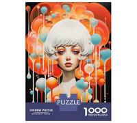 Rompecabezas para Adultos De 1000 Piezas Abstract Artwork with Woman Portrait Rompecabezas para Adultos Juegos De Relajación Decoración De Pared Desafío Educativo 38x26cm/1000pcs