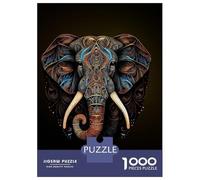 Rompecabezas para Adultos De 1000 Piezas Abstract Elephant Rompecabezas para Adultos Juego De Ingenio Regalos para Mujeres 52x38cm/1000pcs