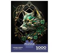 Rompecabezas para Adultos De 1000 Piezas Abstract Geometric Wolf Rompecabezas para Adultos Juegos Familiares Regalo De Cumpleaños Regalo De Cumpleaños, Regalos, 70x50cm/1000pcs