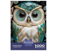 Rompecabezas para Adultos De 1000 Piezas Abstract Jade Owl Kintsugi Rompecabezas para Adultos Juegos Familiares Decoración Perfecta Cumpleaños Y Navidad 70x50cm/1000pcs